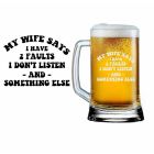 Funny beer glass gift for husbands from wife