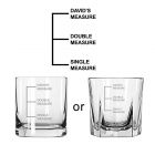Whiskey glass with fun design