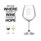 Personalised funny lead free crystal wine glass