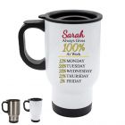 Personalised funny reusable travel mug