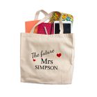 Personalise tote bag for engagement gifts
