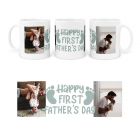 Happy first father's day photo mug