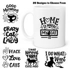 Funny gift mugs with cat themed designs