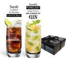 Highball gin glasses gift sets personalised
