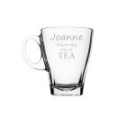 Personalised glass tea cup