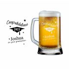 Personalised graduation beer mug
