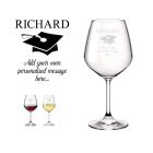 Personalised crystal wine glass for graduation gifts