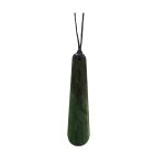 Drop pendant greenstone Jade necklaces with black cord