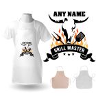 Personalised grill master aprons with longhorn design.