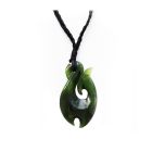 Hei Matau fish hook greenstone Jade necklace