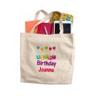 Personalised birthday tote bag