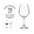 happy birthday personalised wine glass any age and name nz