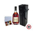 henessy VSOP brandy with chocolates and gift box