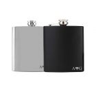 Hip flasks with love heart and initials engraved