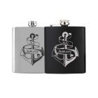 Personalised anchor hip flask