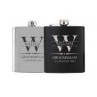 Hip flasks with initials and name for wedding gift