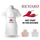 Hot stuff in the kitchen apron for men.