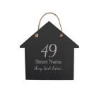 Personalised slate sign with house address
