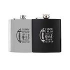 I Know I Play Like A Girl, Try To Keep Up hip flask for women rugby players in New Zealand