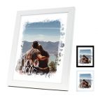 Personalised I love you photo frame with a water colour painting effect.