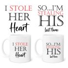 Mug gift sets for couples on their wedding or engagement. 