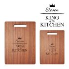 Personalised king of the kitchen wood chopping boards