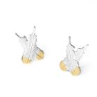 Huia Crossed Feather Stud Earrings from Little Taonga