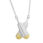 Huia Crossed Feather Necklace from Little Taonga