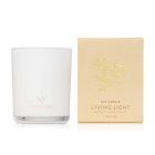 White lily hand poured soy candle in a glass jar