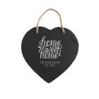 Personalised heart shaped home sweet home sign for the family