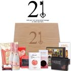 Luxury 21st birthday gifts for her gourmet treats gift boxes 21st birthday key personalised design engraved.