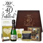 Fabulous personalised birthday gifts for women luxury gourmet food and wine gift box.