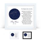 Remembrance photo frames with a personalised star map design and poem.