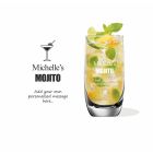 Personalised crystal highball cocktail glass for a mojito