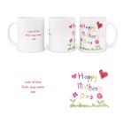 Happy mother's day gift mug with children's drawing design