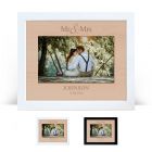 Beech hardwood photo frames personalised gifts for weddings and anniversaries.