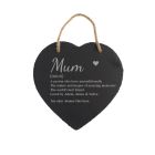 Personalised heart shaped hanging sign birthday gift for Mum