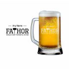 marvel themed beer mug for dad with fathor design