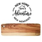 Solid wood platter boards new home, new adventures, new memories