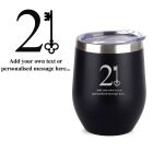 21st Birthday gift personalised thermal cups 21st key design