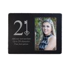 Personalised slate photo frame for 21st birthday gifts