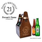 Personalised beer carrier for birthday gifts