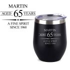 Personalised birthday gift thermal cups with a fine spirit since design