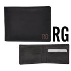 Personalised black leather wallets for men in New Zealand