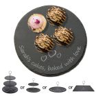 Three tier slate cake stand for birthday gifts