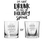 Tumbler glasses with fun Christmas themed design