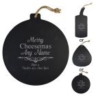 Hanging slate serving paddle with Christmas design 