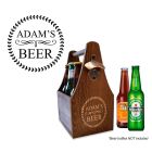 Personalised beer caddy with name engraved