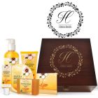 Manuka honey box gift sets with a person's initial and name laser engraved.