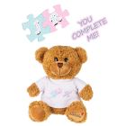 Personalised teddy bear with you complete me design on his t-shirt